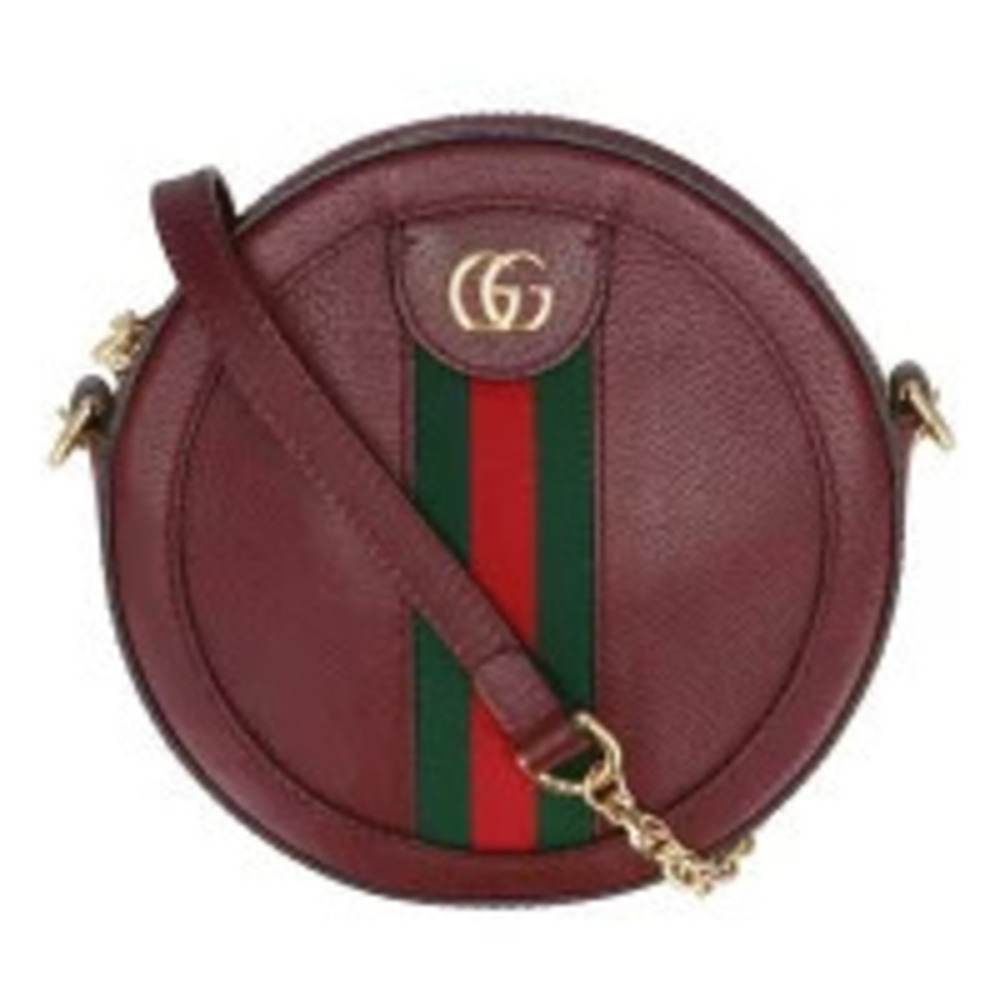 Gucci Ophidia Round Chain Shoulder Bag Leather Brown